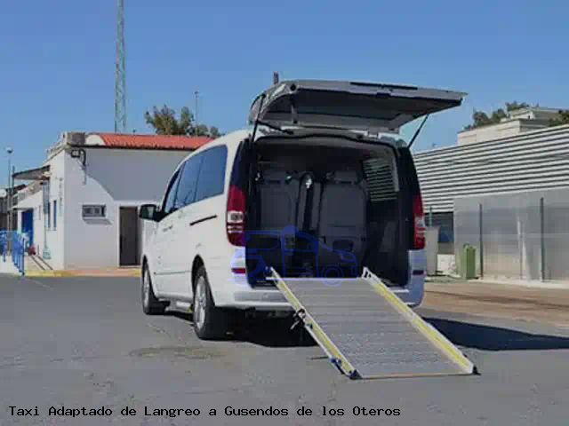 Taxi accesible de Gusendos de los Oteros a Langreo